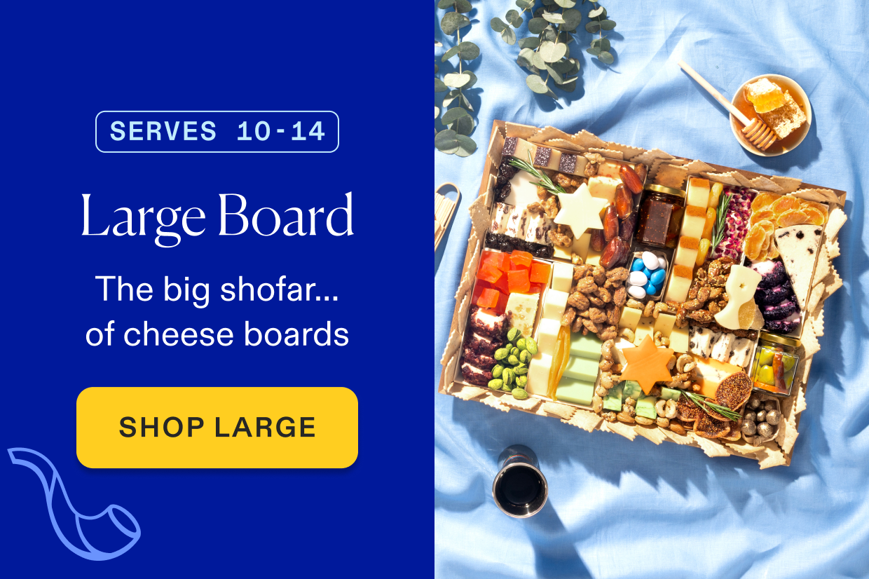 click to shop all cheese boards for jewish high holidays