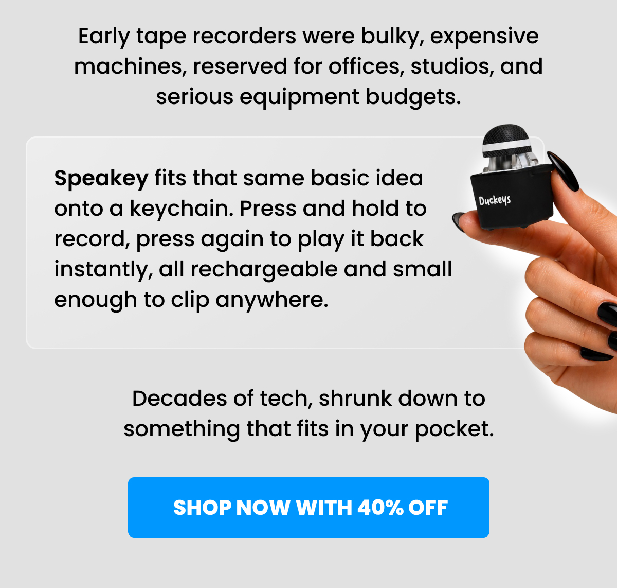 Early tape recorders were bulky, expensive machines, reserved for offices, studios, and serious equipment budgets.
