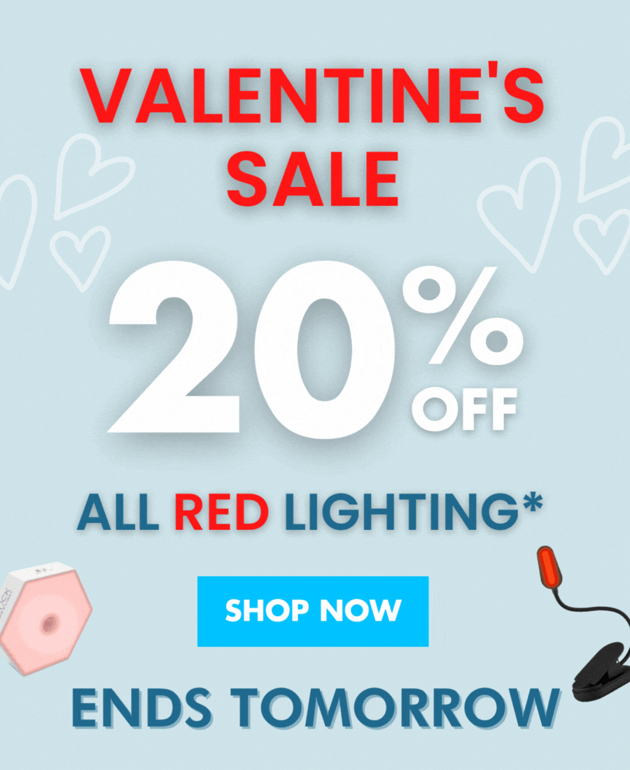🌹 Roses are red, screens are blue, 20 off Red Lighting from us to you