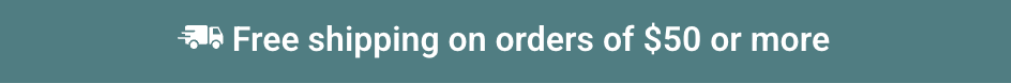 Free shipping on orders of $50 or more