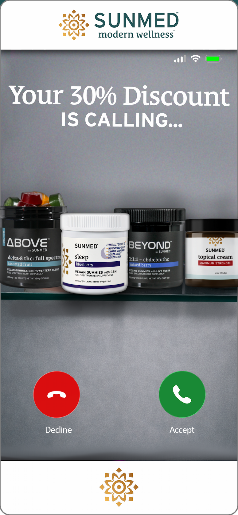 Your 30% Savings is calling...