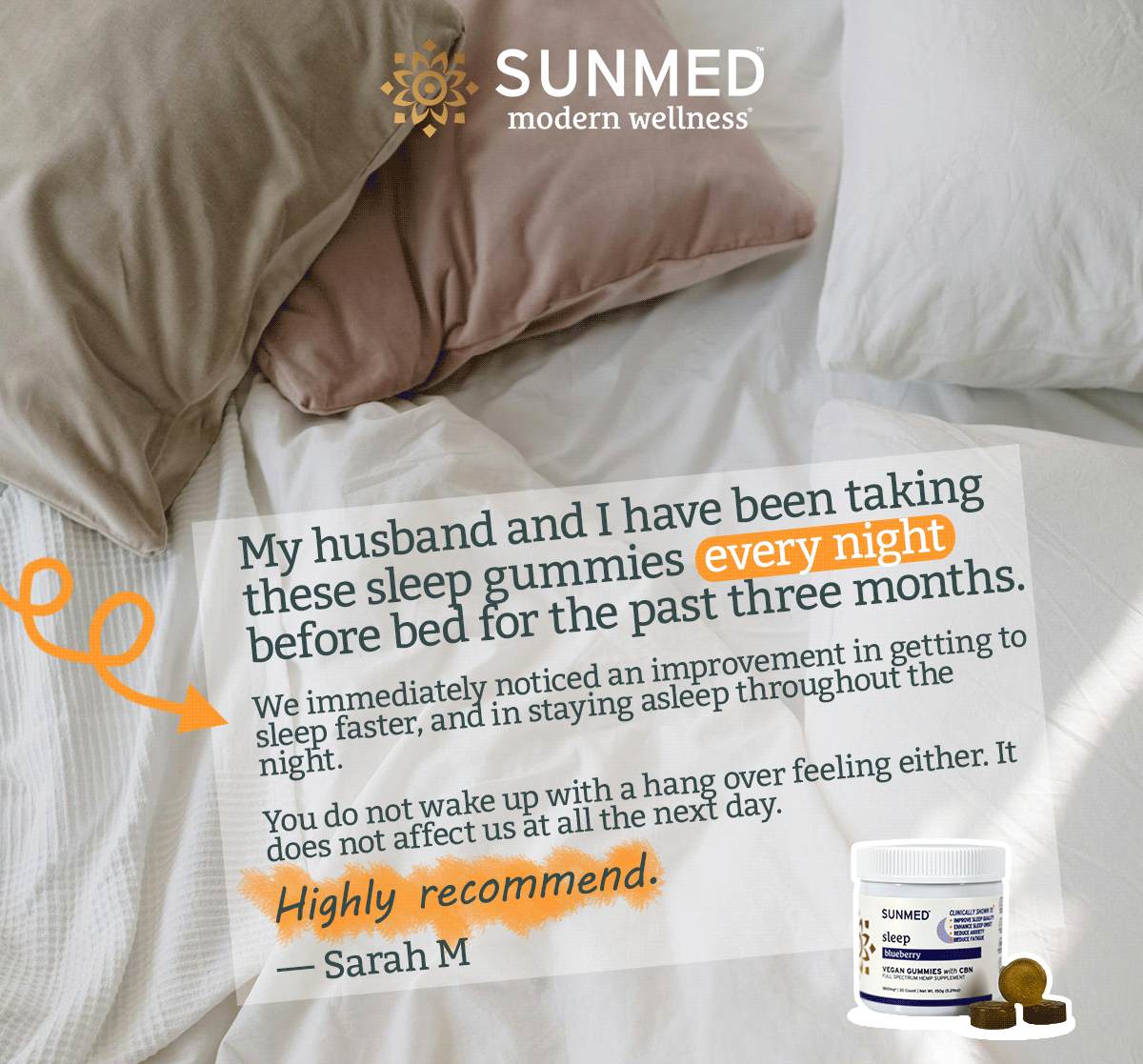 "My husband and I have been taking these sleep gummies every night...Highly recommend"