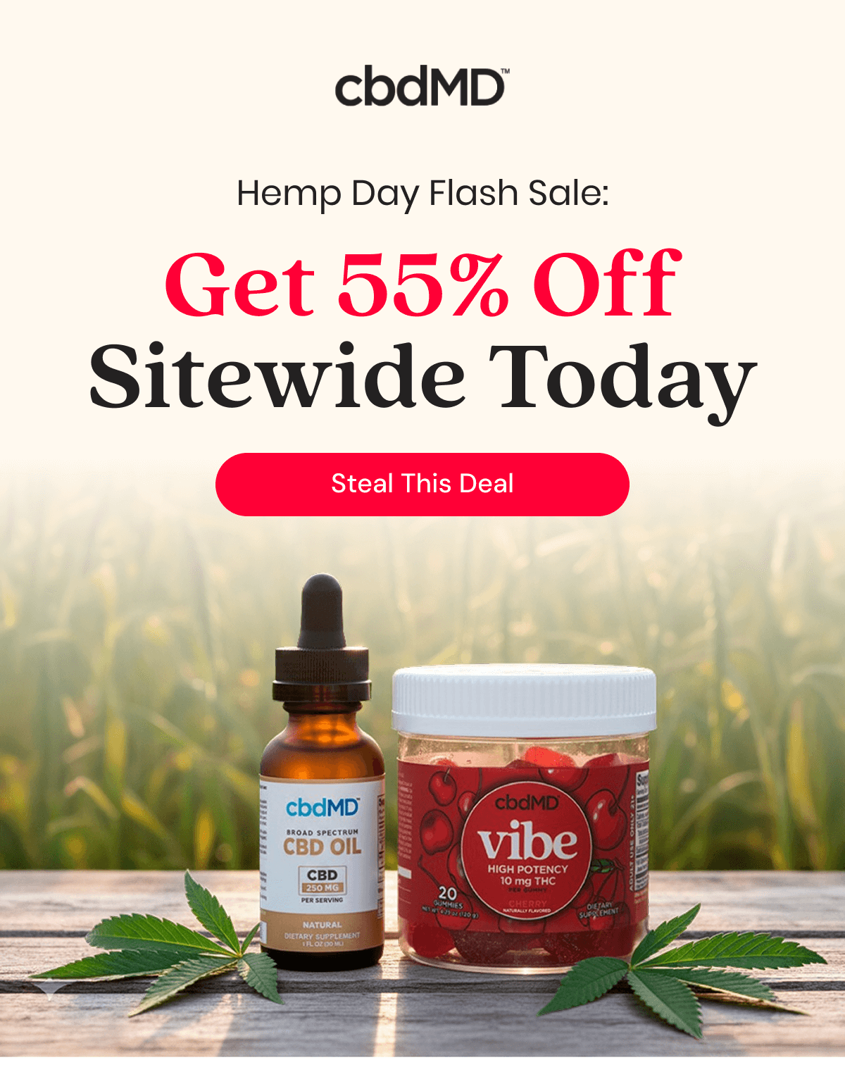 Hemp Day Flash Sale: Get 55% Off Sitewide Today
