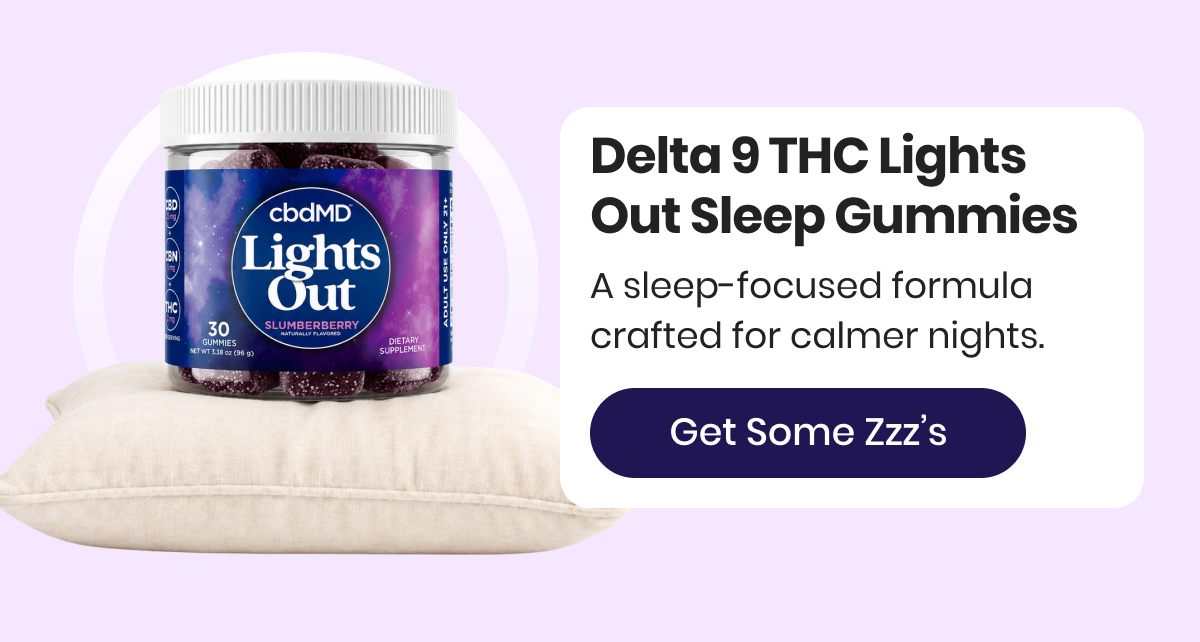 Delta 9 THC Lights Out Sleep Gummies