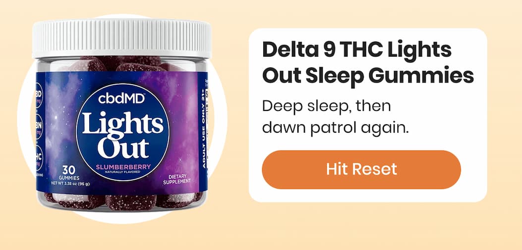 Delta 9 THC Lights Out Sleep Gummies