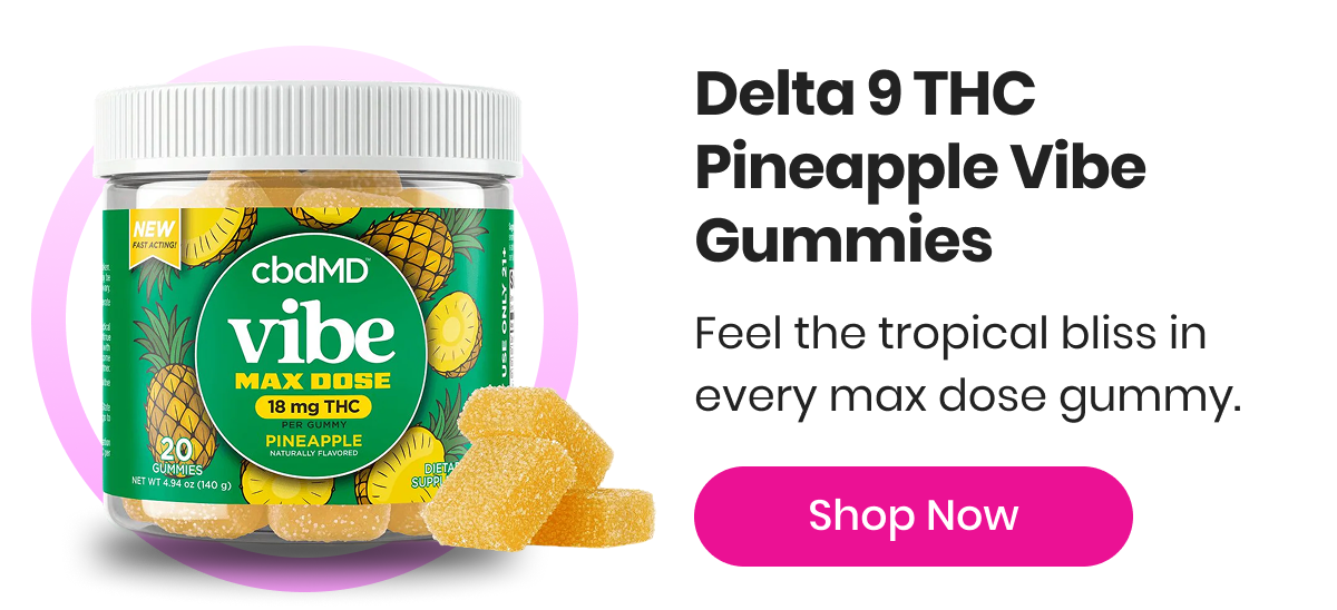 Delta 9 THC Pineapple Vibe Gummies