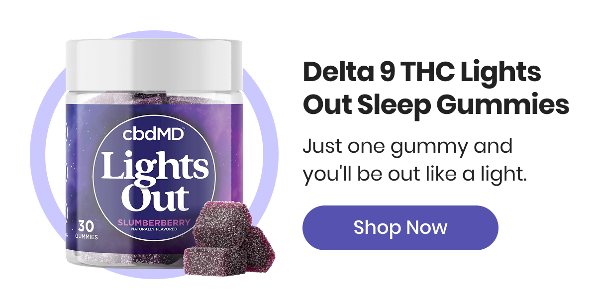 Delta 9 THC Lights Out Sleep Gummies