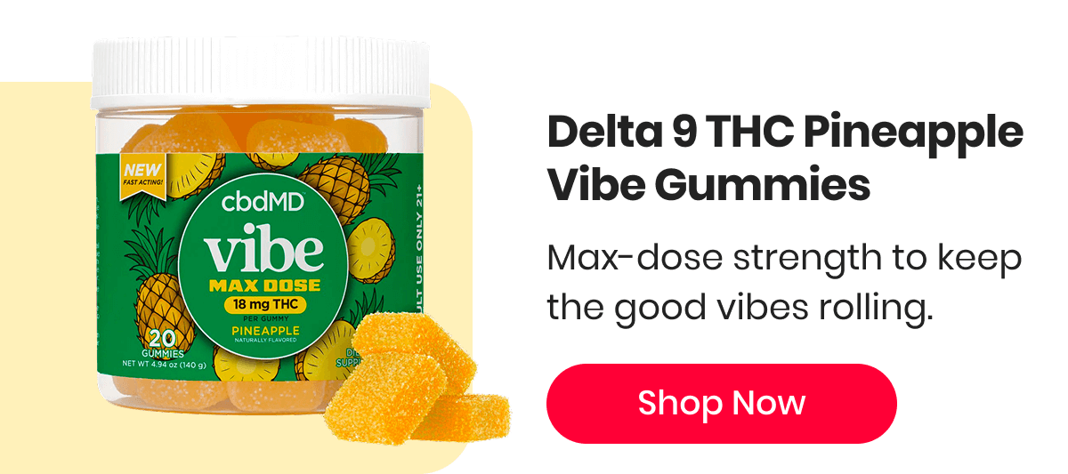 Delta 9 THC Pineapple Vibe Gummies