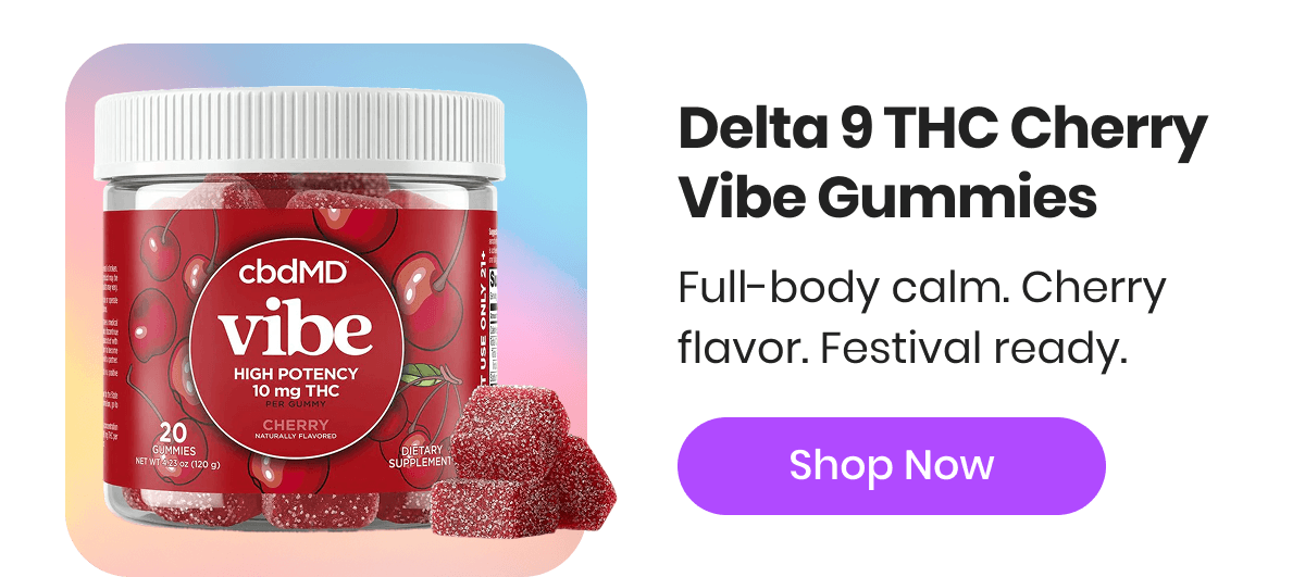 Delta 9 THC Cherry Vibe Gummies