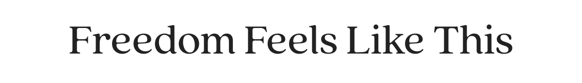 Freedom Feels Like This