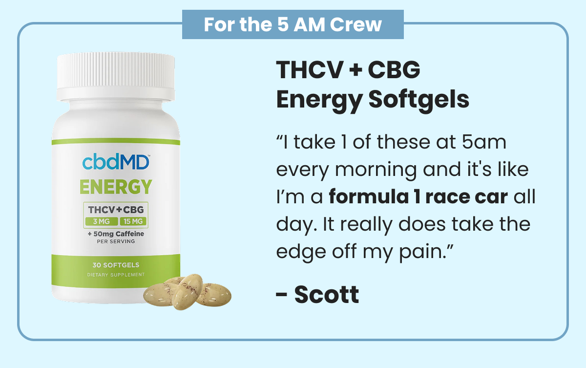 THCV + CBG Energy Softgels