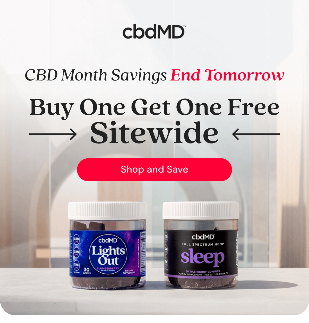 CBD Month Savings End Tomorrow Buy One Get One Free Sitewide