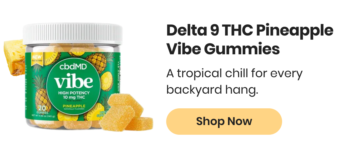 Delta 9 THC Pineapple Vibe Gummies