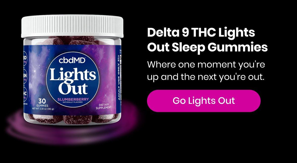 Delta 9 THC Lights Out Sleep Gummies