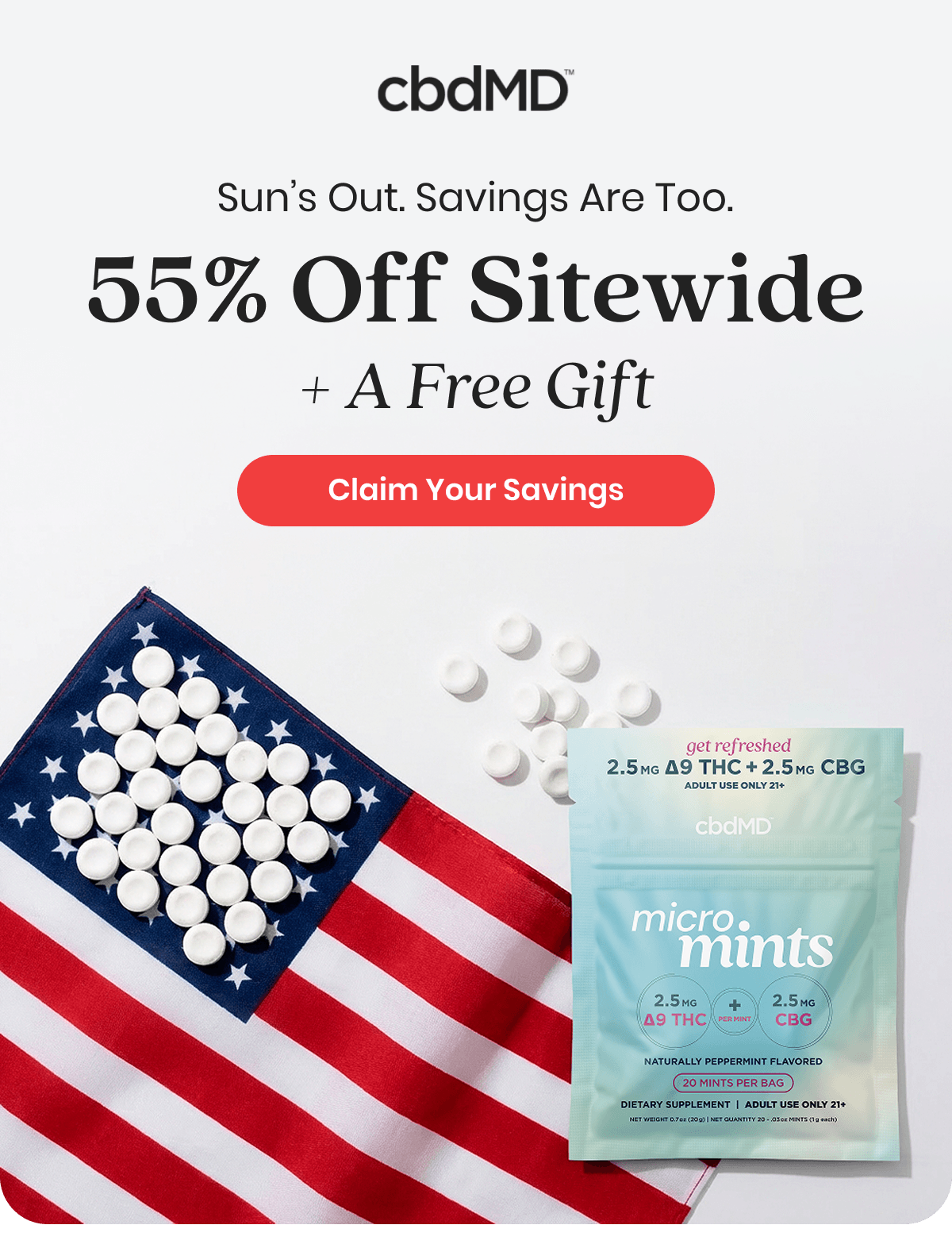 Sun’s Out. Savings Are Too. 55% Off Sitewide + A Free Gift
