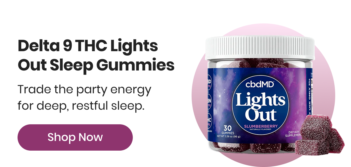 Delta 9 THC Lights Out Sleep Gummies