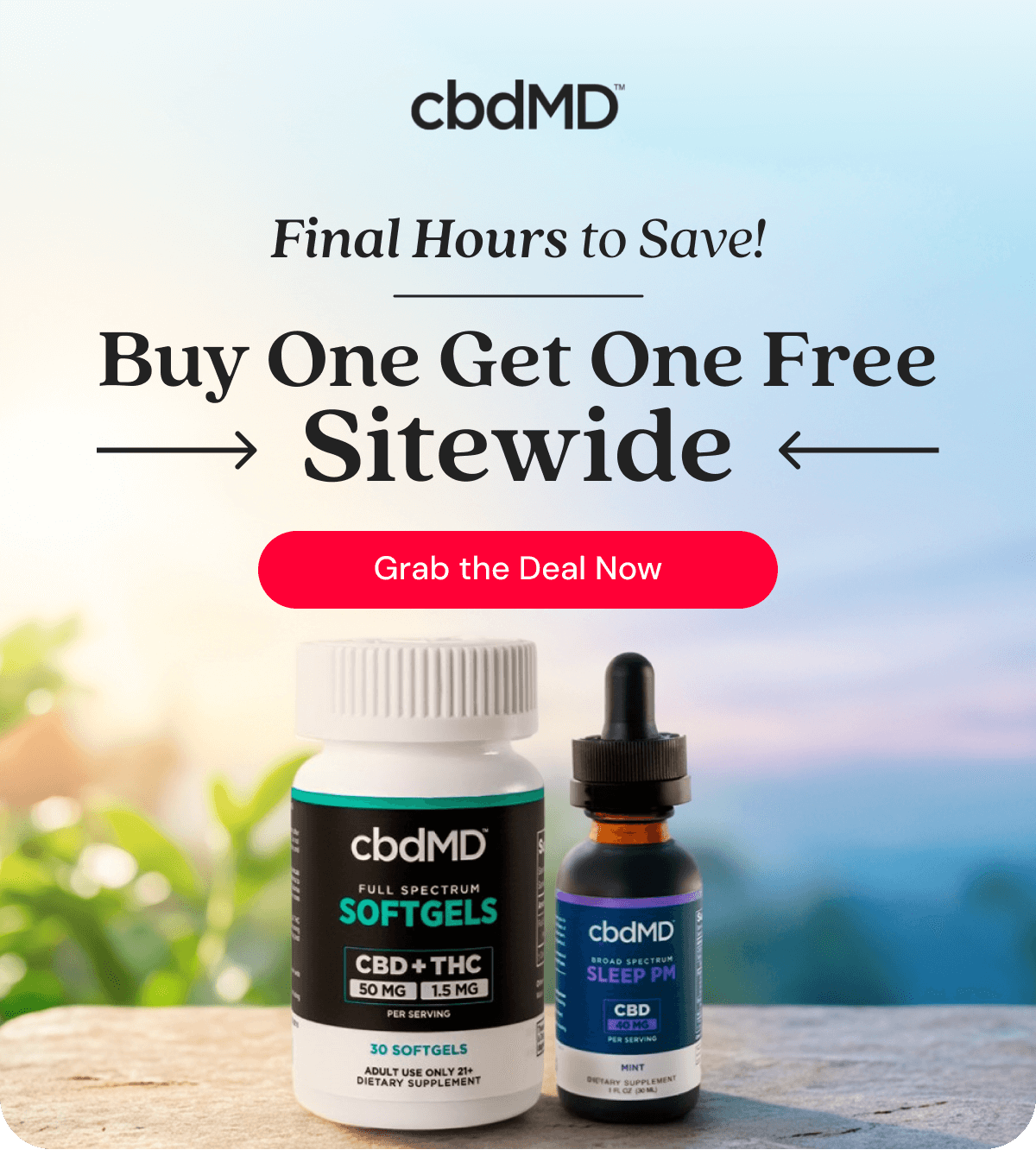Final Hours to Save! Buy One Get One Free Sitewide