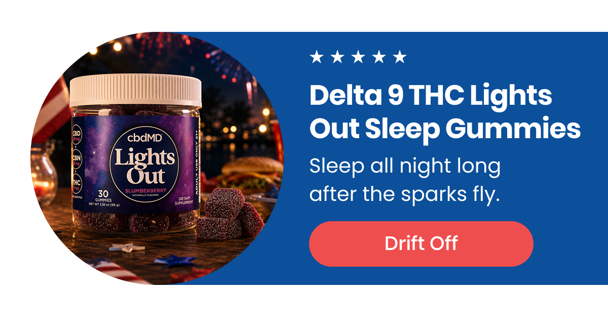 Delta 9 THC Lights Out Sleep Gummies
