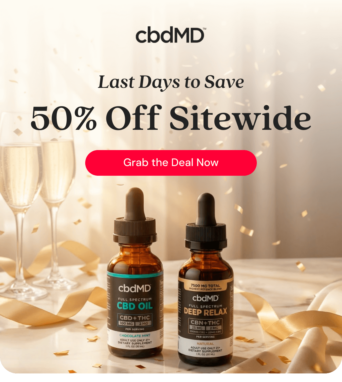 Last Days to Save 50% Off Sitewide