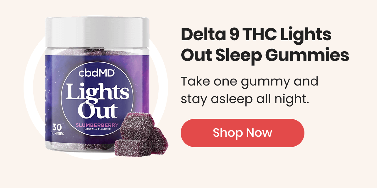 Delta 9 THC Lights Out Sleep Gummies