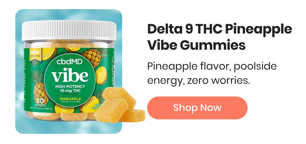 Delta 9 THC Pineapple Vibe Gummies
