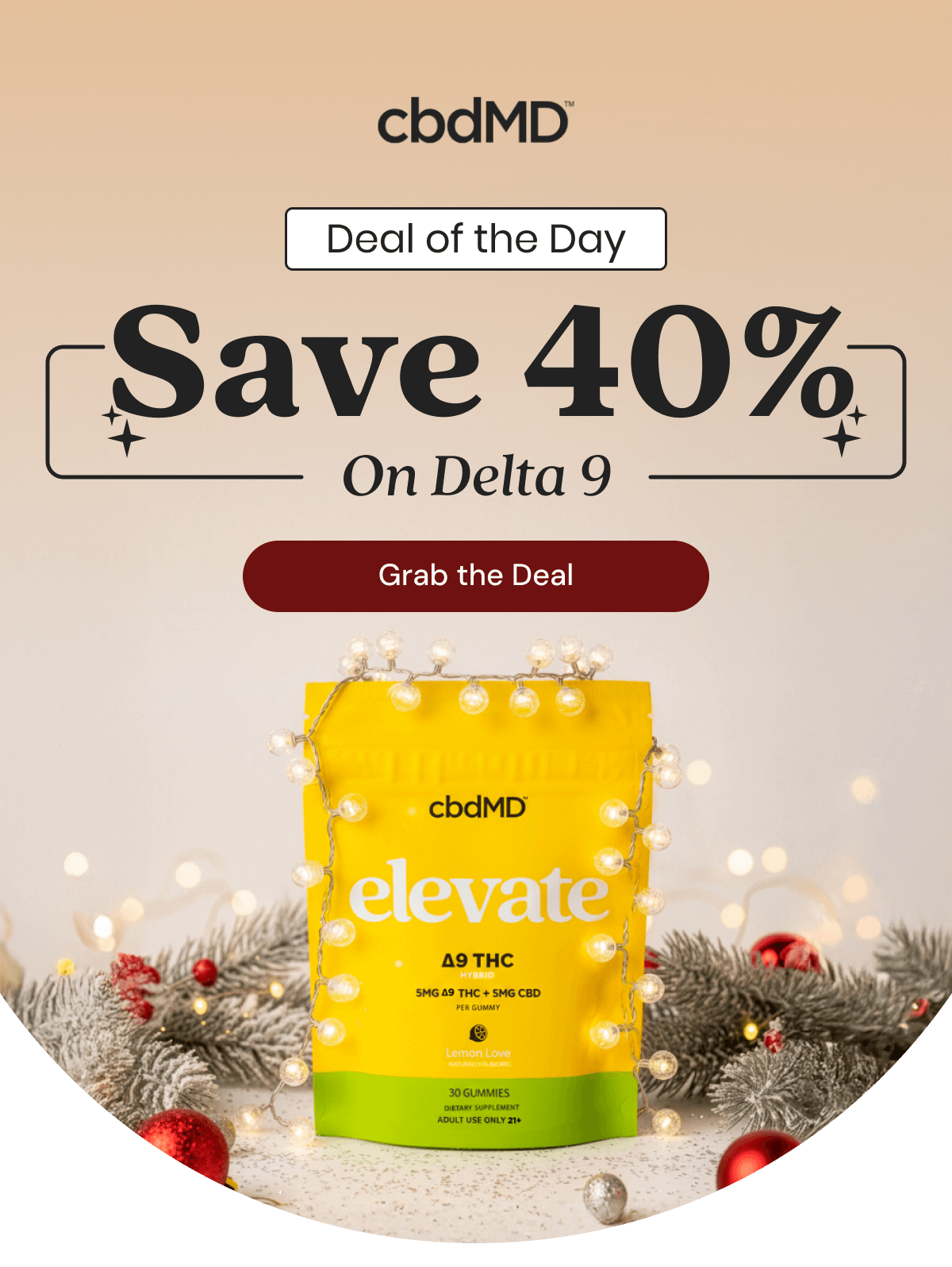 Deal of the Day Save 40% on Delta 9