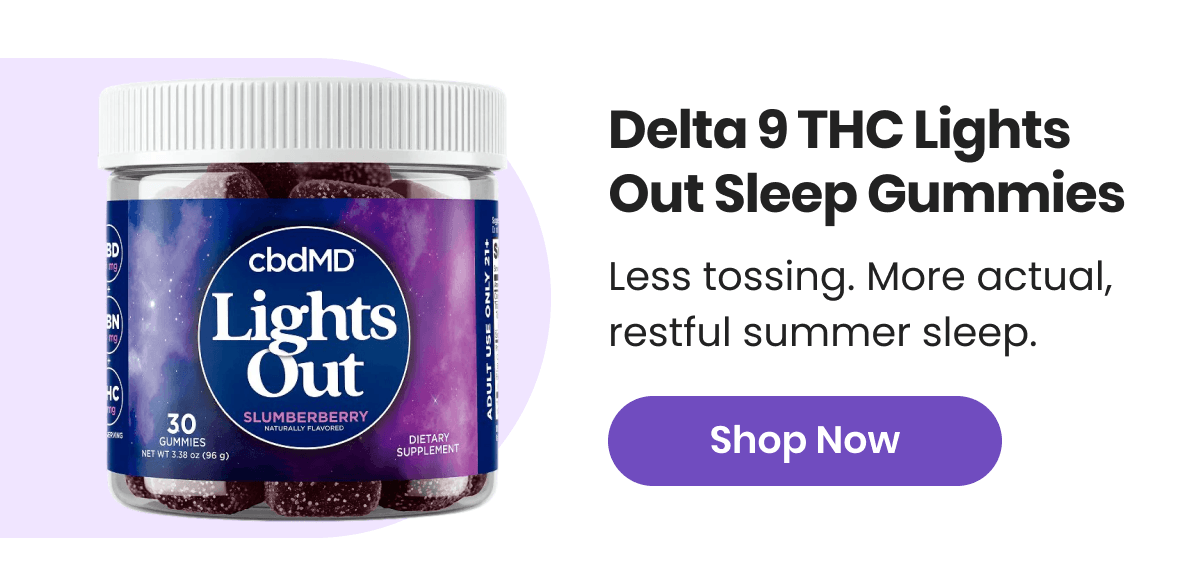 Delta 9 THC Lights Out Sleep Gummies