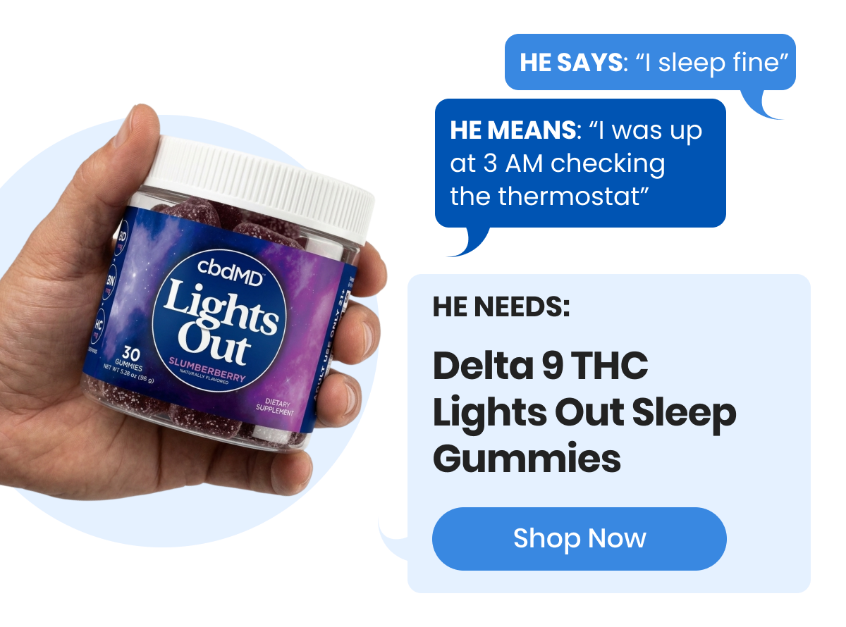 Delta 9 THC Lights Out Sleep Gummies
