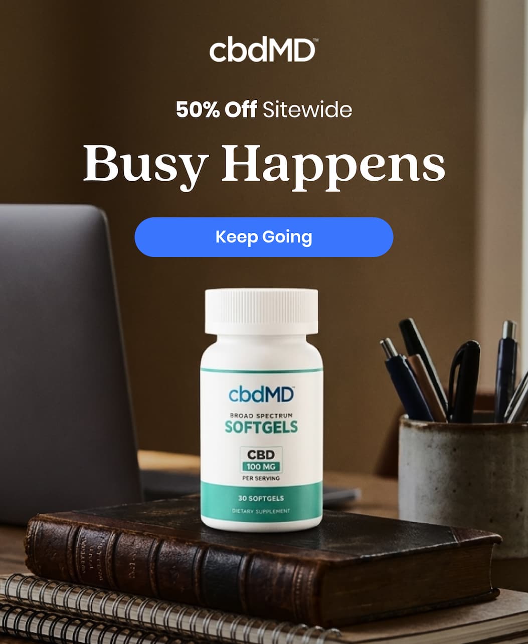 Get 50% Off Sitewide Busy Happens