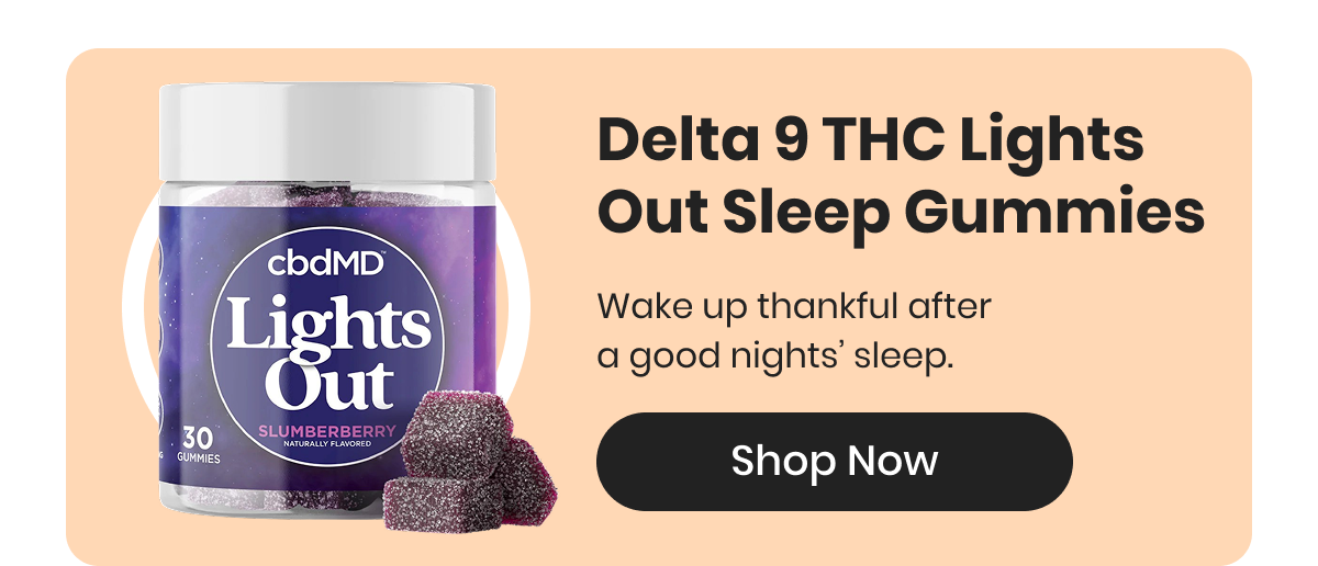 Delta 9 THC Lights Out Sleep Gummies