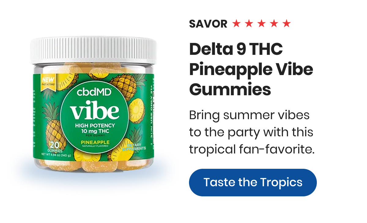 Delta 9 THC Pineapple Vibe Gummies