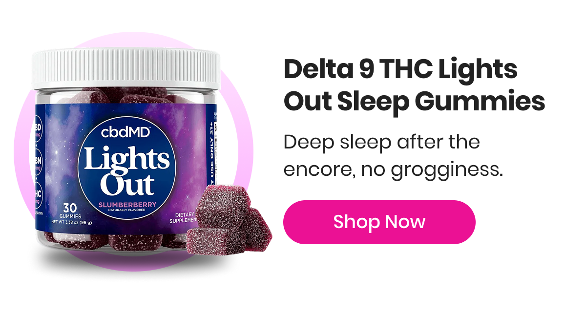 Delta 9 THC Lights Out Sleep Gummies