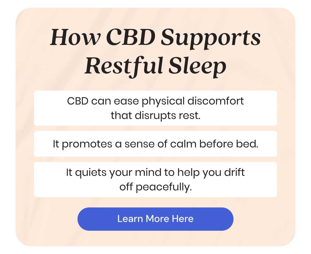 How CBD Supports Restful Sleep