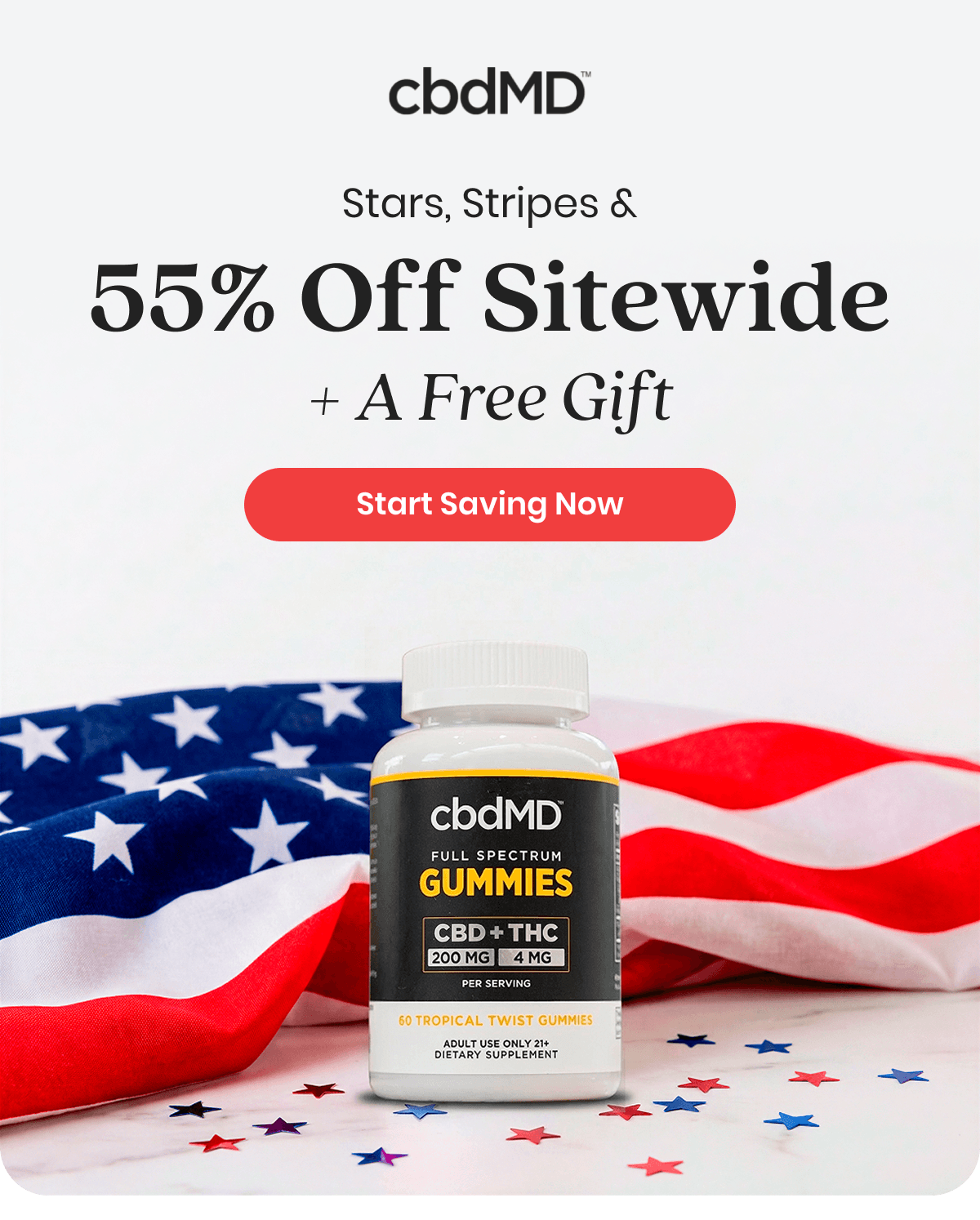 Stars, Stripes & 55% Off Sitewide + A Free Gift
