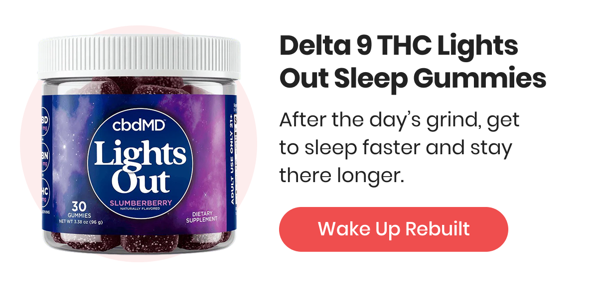 Delta 9 THC Lights Out Sleep Gummies