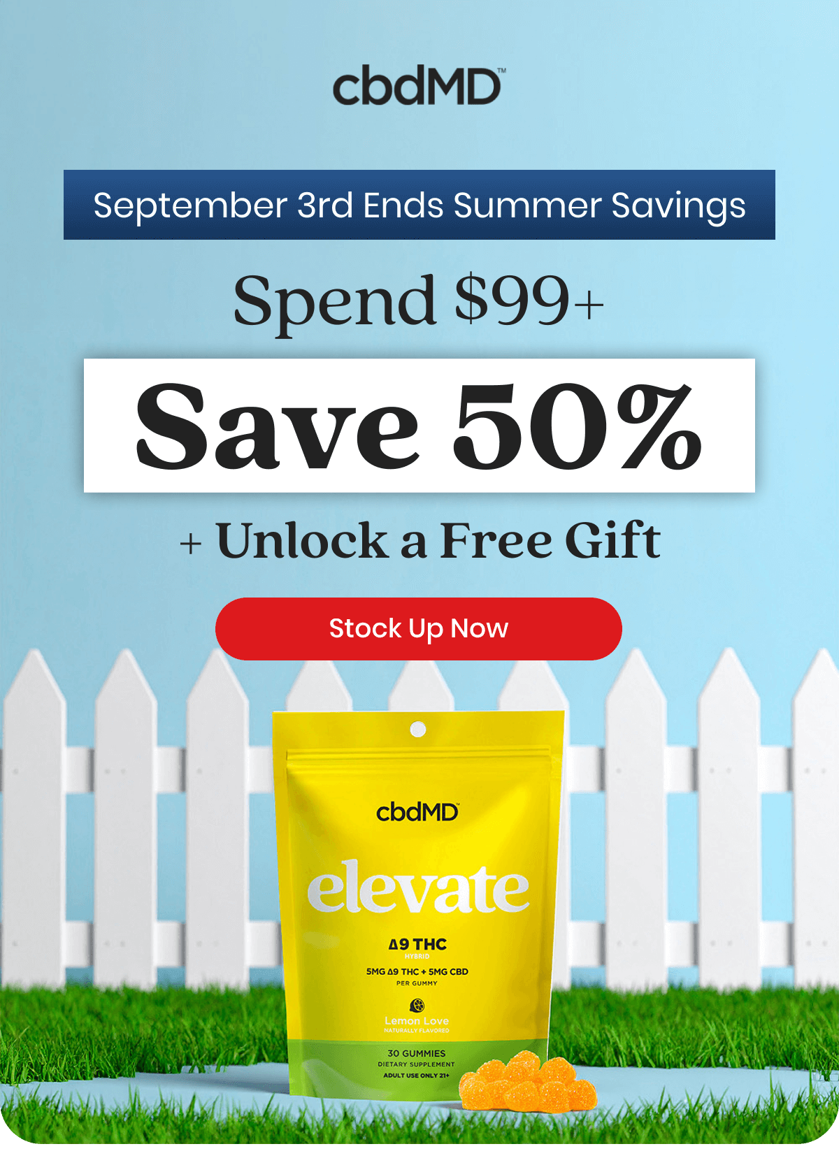September 3rd Ends Summer Savings Spend $99+ Save 50% + Unlock a Free Gift