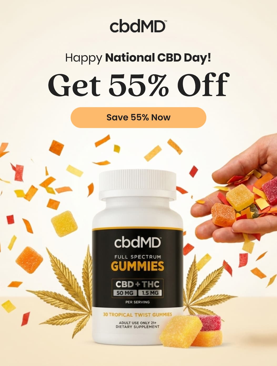Get 55% Off Happy National CBD Day!