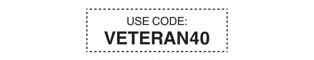 USE CODE: VETERAN40