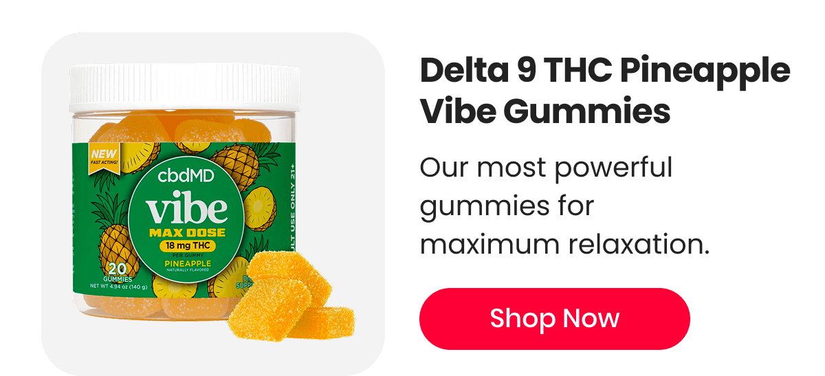 Delta 9 THC Pineapple Vibe Gummies