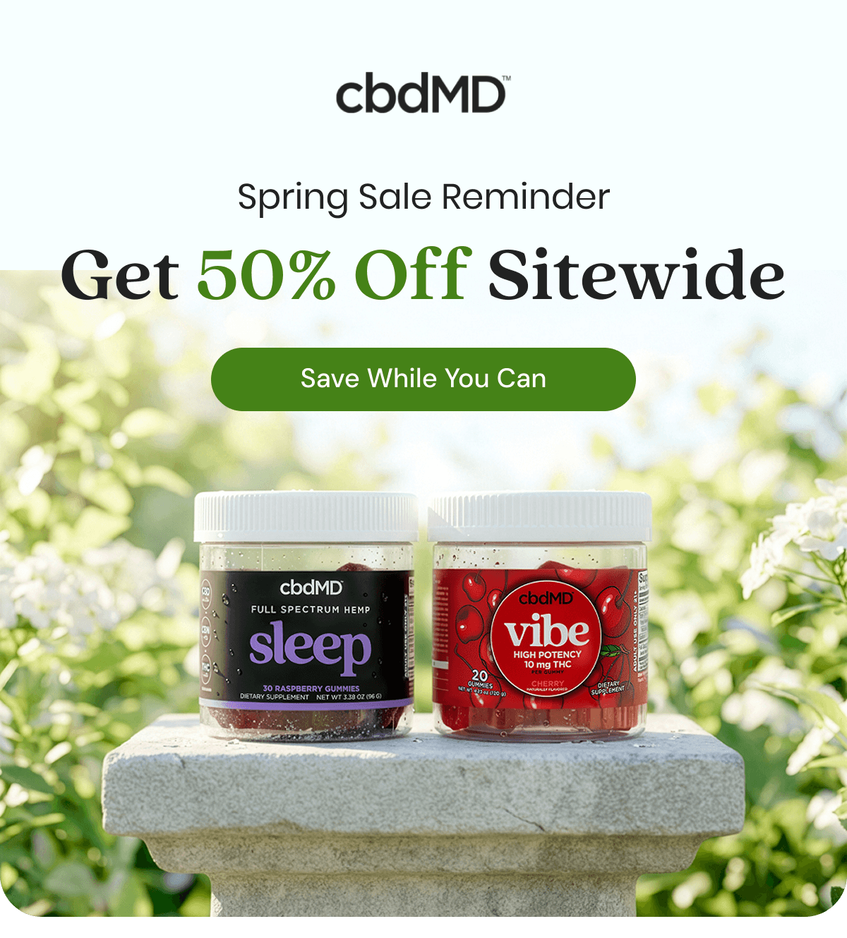 Spring Sale Reminder Get 50% Off Sitewide