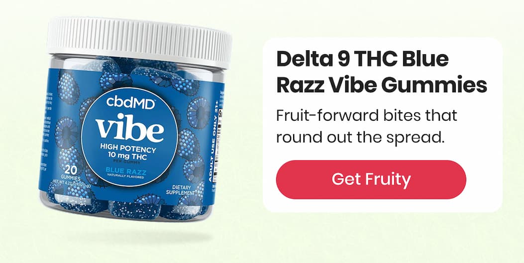 Delta 9 THC Blue Razz Vibe Gummies