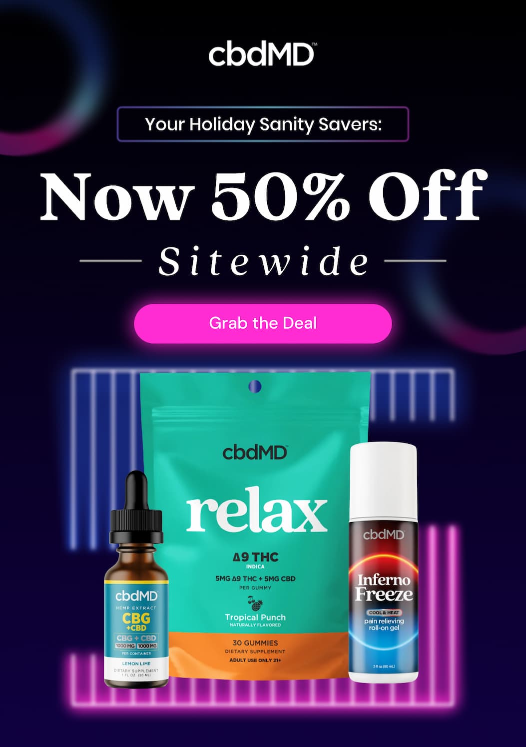 Your Holiday Sanity Savers: Now 50% Off Sitewide