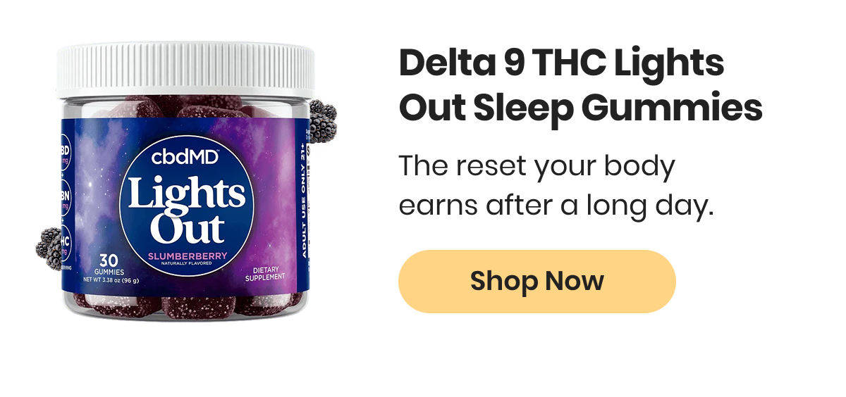 Delta 9 THC Lights Out Sleep Gummies