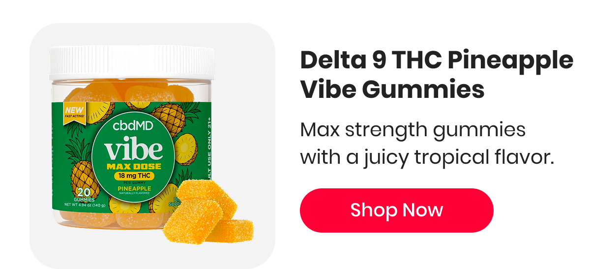 Delta 9 THC Pineapple Vibe Gummies