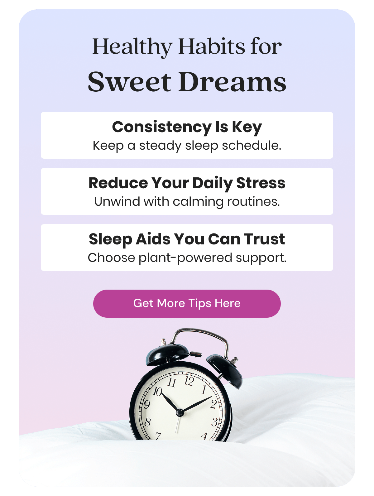 Healthy Habits for Sweet Dreams