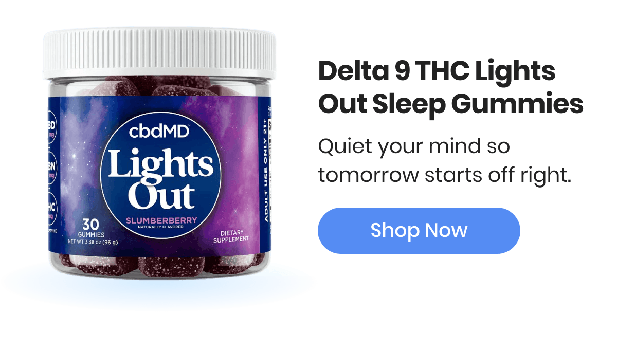 Delta 9 THC Lights Out Sleep Gummies