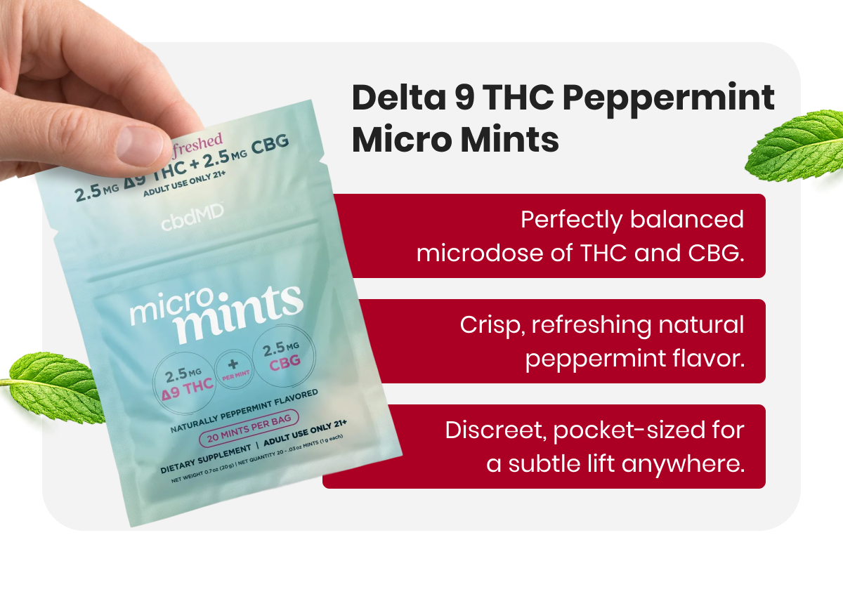 Delta 9 THC Peppermint Micro Mints