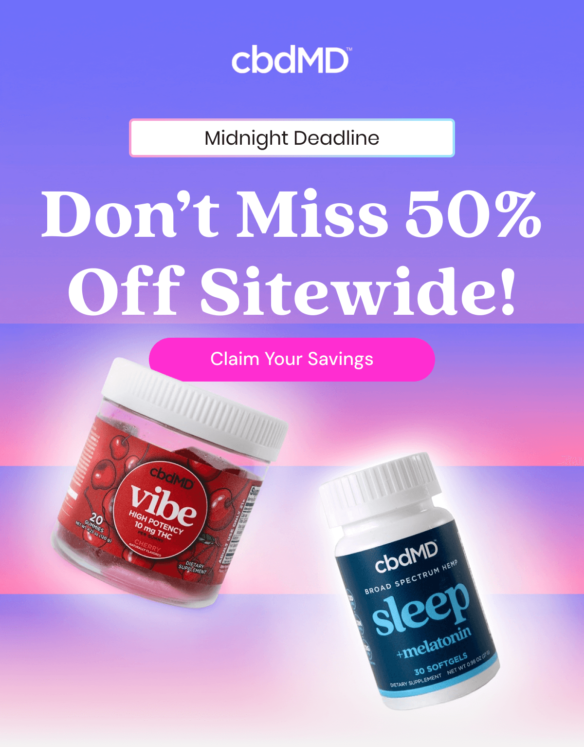 Midnight Deadline Don’t Miss 50% Off Sitewide!