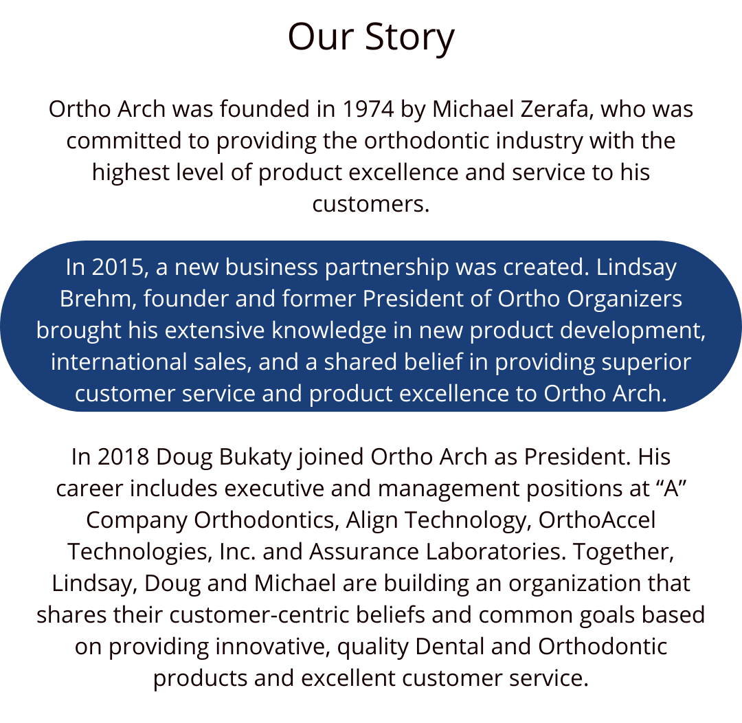 More Than Just a Supplier! Ortho Arch