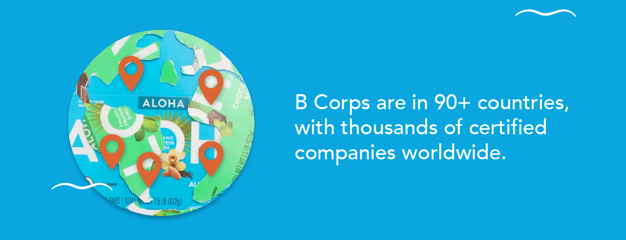 B Corps are in 90+ countries, with thousands of certified companies worldwide